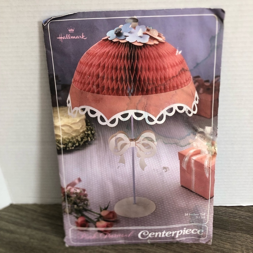 NOS Vtg Hallmark Pink Parasol